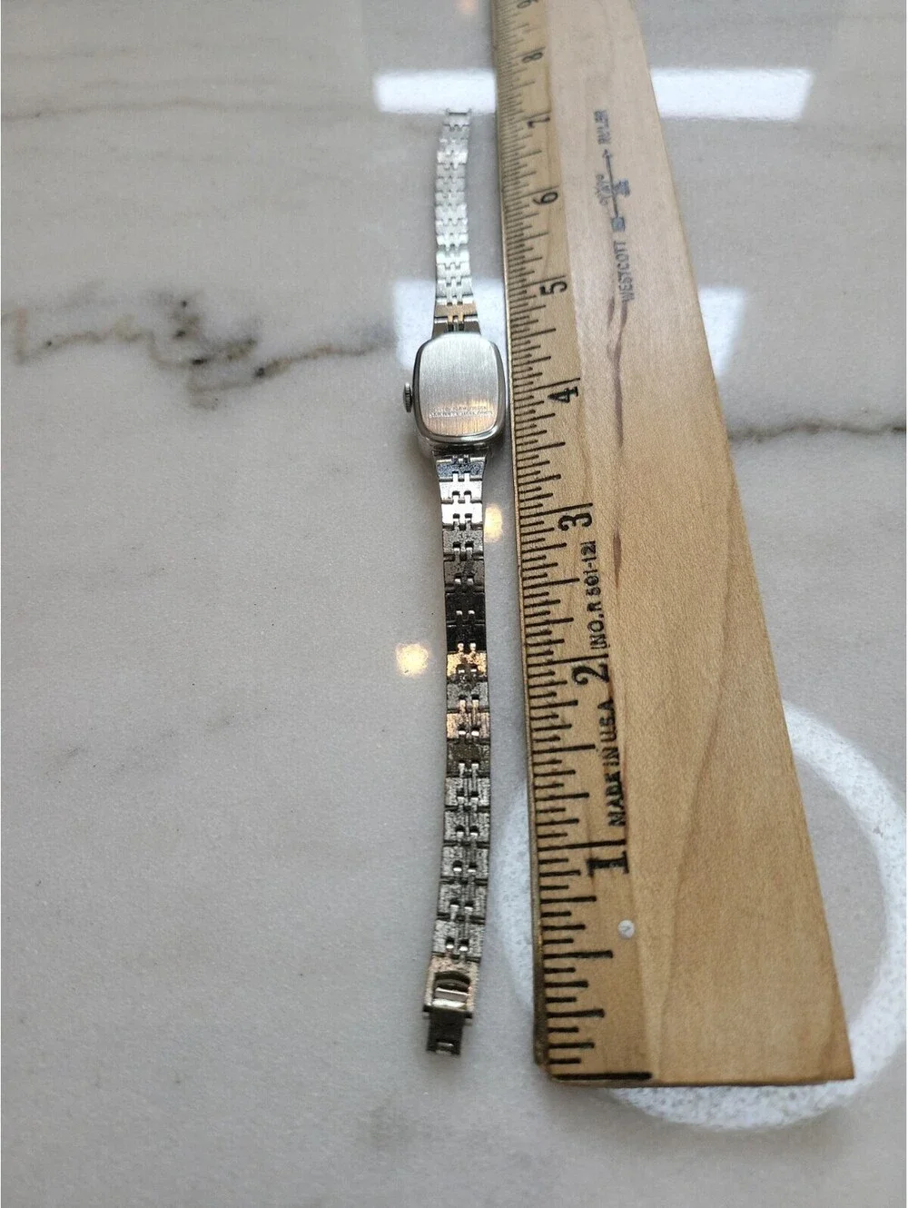 Vtg Womens Timex Watch Windup Silvertone Working Ready To Wear 7.5